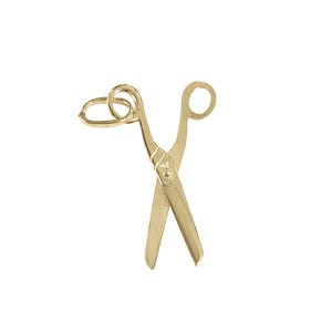 Hairdresser Scissor Charm or Pendant |  14k Yellow Gold | Hairdress Charms | Gold Charms | Charms for Bracelet | Gift for Her