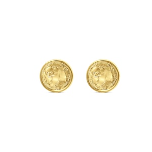 1/20OZ Panda Coin Cuff Links With 14k Yellow Gold Polished Bezel Frame | Vintage | Mens French Cuff | Gift for Him | Christmas Gift