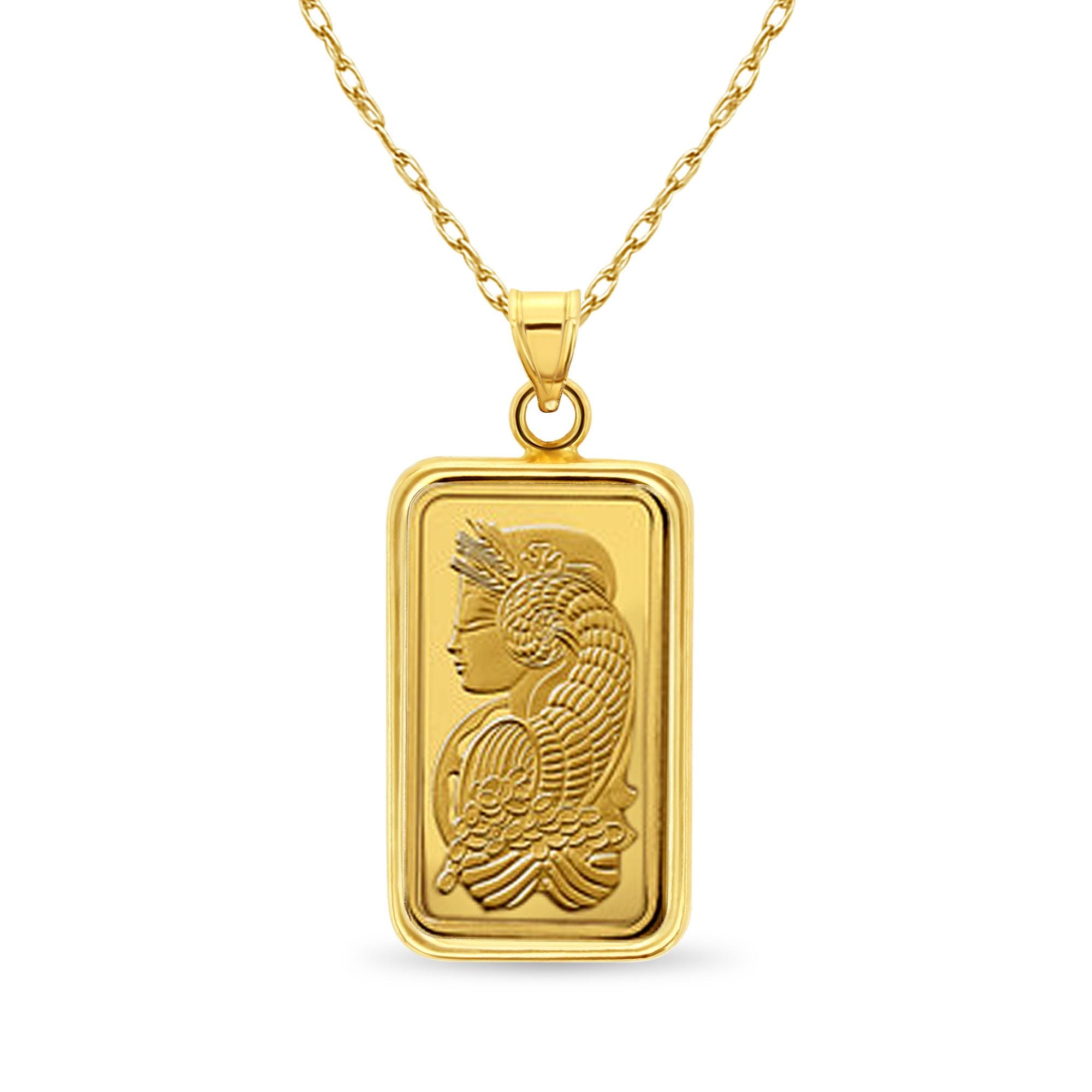 10 Gram Pamp Suisse Gold Bar With Polished Bezel | Gift for Her