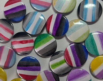 Watercolor Gender Identity Pins