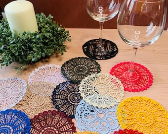 Embroidered Lace Coasters