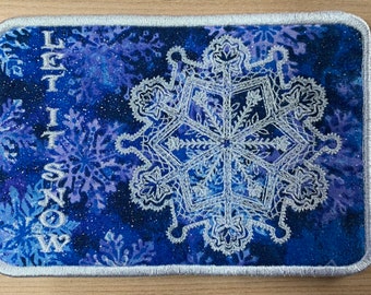 Let It Snow Mug Rug