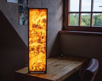 Dir Table Wood Veneer Lamp