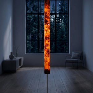Golden Mara – Handmade Wooden Floor Lamp 175 cm, Modern Organic / Mid Century Tall Lamp, Warm Light for Living Room, Office or Bedroom image 16