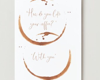 Romantic Coffee Quote Printable | Coffee Wall Art | Love Quote Digital Download