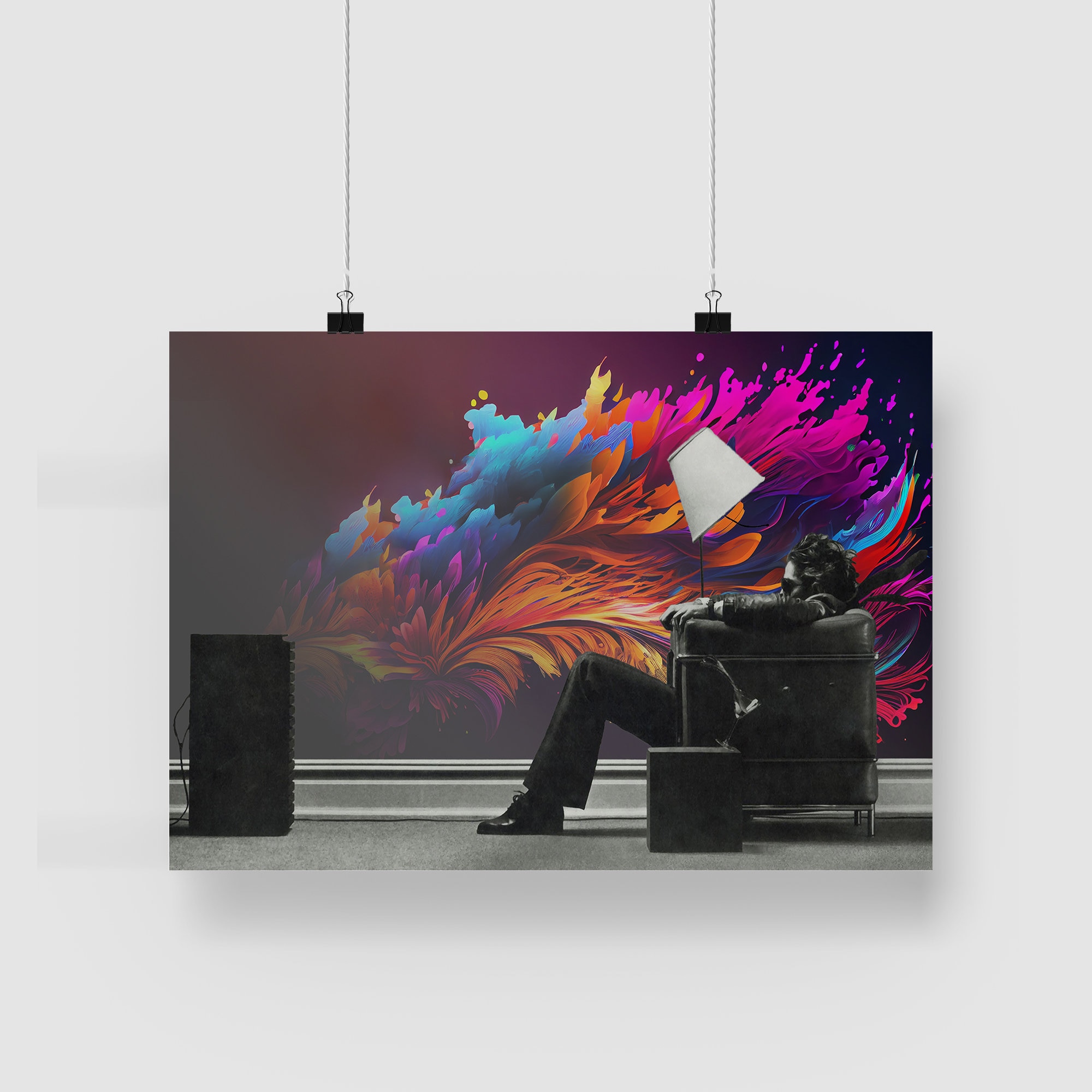 Maxell Wall Art, Blownaway Guy Canvas Wall Art, Steve Steigman Poster