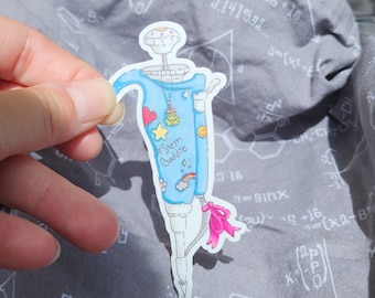 Girly Pipette-Steminist Science- Sticker