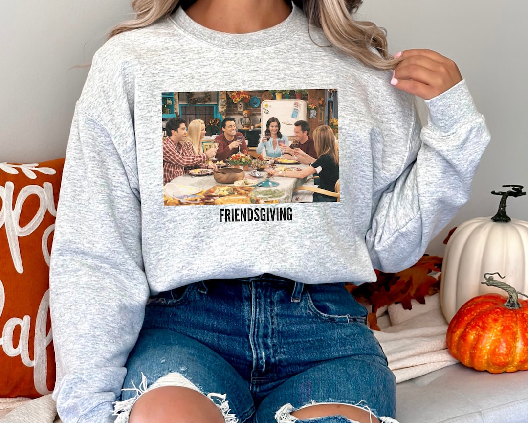 Friendsgiving Sweater Retro Friends Sweatshirt Oversized - Etsy