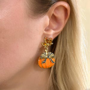 Pumpkin Earrings, Fall Earrings, Autumn Earrings, Thanksgiving Earrings, Thanksgiving Dinner Earrings, Harvest Festival Jewelry
