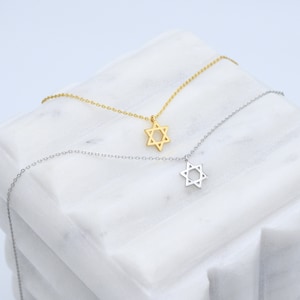 Star Of David Necklace, Jewish Star Necklace, Star of David Necklace Women, Tiny Star of David Necklace