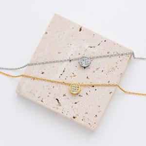 Dainty Diamond Necklace • Minimalist Jewelry • Floating Diamond Necklace •  Gift for Her • Everyday Necklace