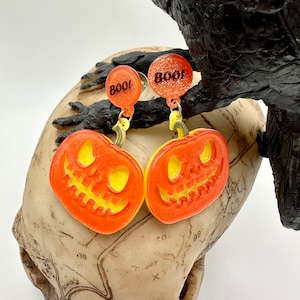 Brincos de Halloween, Brincos de Abóbora de Halloween, Brincos de Abóbora de Halloween, Brincos de Abóbora de Halloween