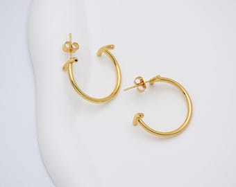 Dainty Hoop Earrings, Gold Hoops, Minimalist Gold Earrings