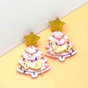 Christmas Purr-fect Earring, Cat Lover Earrings, Holiday Earrings, Festive Earrings, Fun Christmas Earrings, Statement Earrings