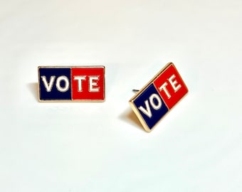 VOTE エナメルスタッドピアス、選挙日ピアス
