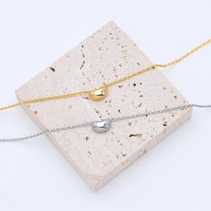 Dainty Little Bean Necklace, New Mom Necklace, Bean Pendant Necklace, Gold Bean Necklace, Tiny Lucky Bean Necklace, Gift For Her