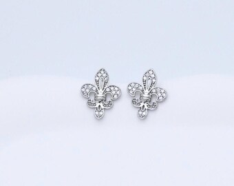 Fleur de Lis Earrings, Fleur-de-Lis Stud Earrings, New Orleans Earrings, Nola Earrings, Fleur-de-Lys Earrings, New Orleans Jewelry