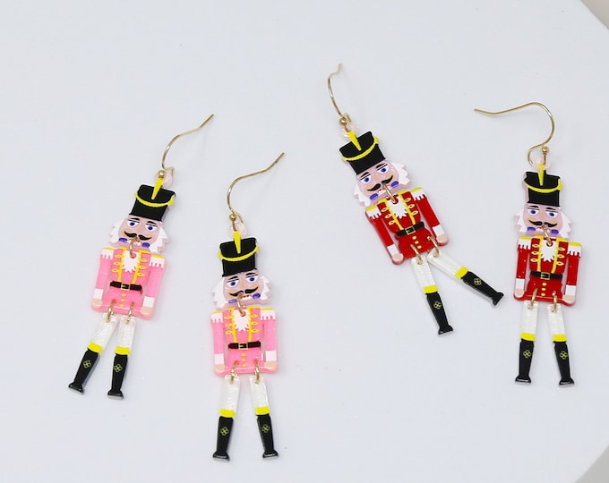Cute Nutcracker Earrings, Holiday Earrings, Earrings for Christmas