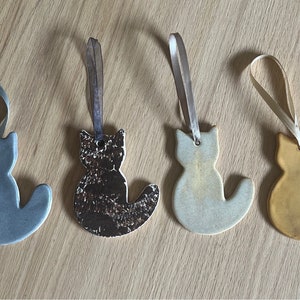 Handmade Ceramic Cat Ornaments