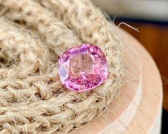 Pink Tourmaline Gemstone: 1.33 ct Cushion Cut, Afghanistan Origin