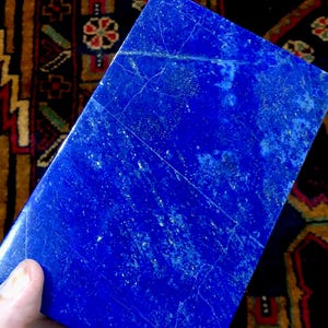 Lapis Lazuli Gemstone Box: Natural Deep Blue Crystal Treasure Box