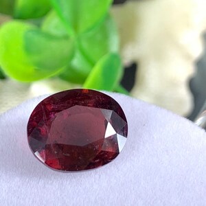 8.61 Ct African Rubellite tourmaline Gemstone, 15mm by 13 mm & 7 mm depth