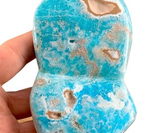 Blue Aragonite Healing Crystal Stone: Drusy Caves, Home Decor