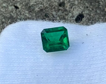 Certified Emerald Square Cut Natural  Gemstone - Unheated Emerald Gem