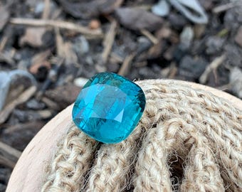 Seafoam Tourmaline Gemstone: 6.03 Ct Cushion Cut, Afghanistan Origin