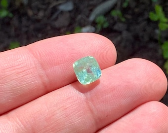 Mintgrüner Turmalin Edelstein: 2.9ct Afghan Kissenschliff