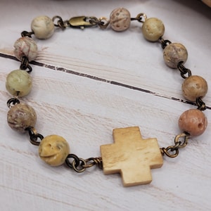 Men&#39;s Rosary Bracelet, Gift for Him