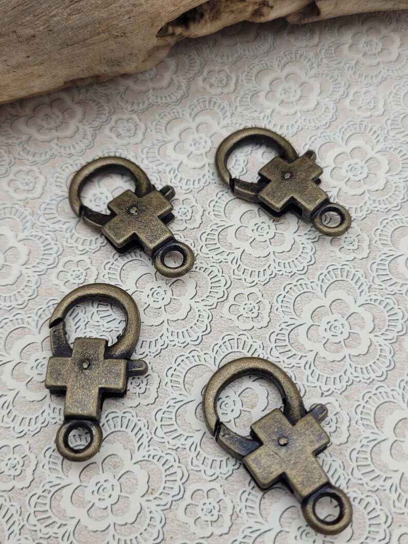 Clasp Cross Pattern Brass Cross Lobster Clasp, Jewelry Supply, Findings for Bracelet - Etsy