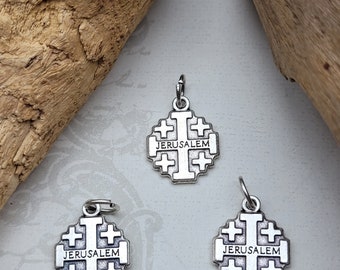 Jerusalem Cross Silver Charm
