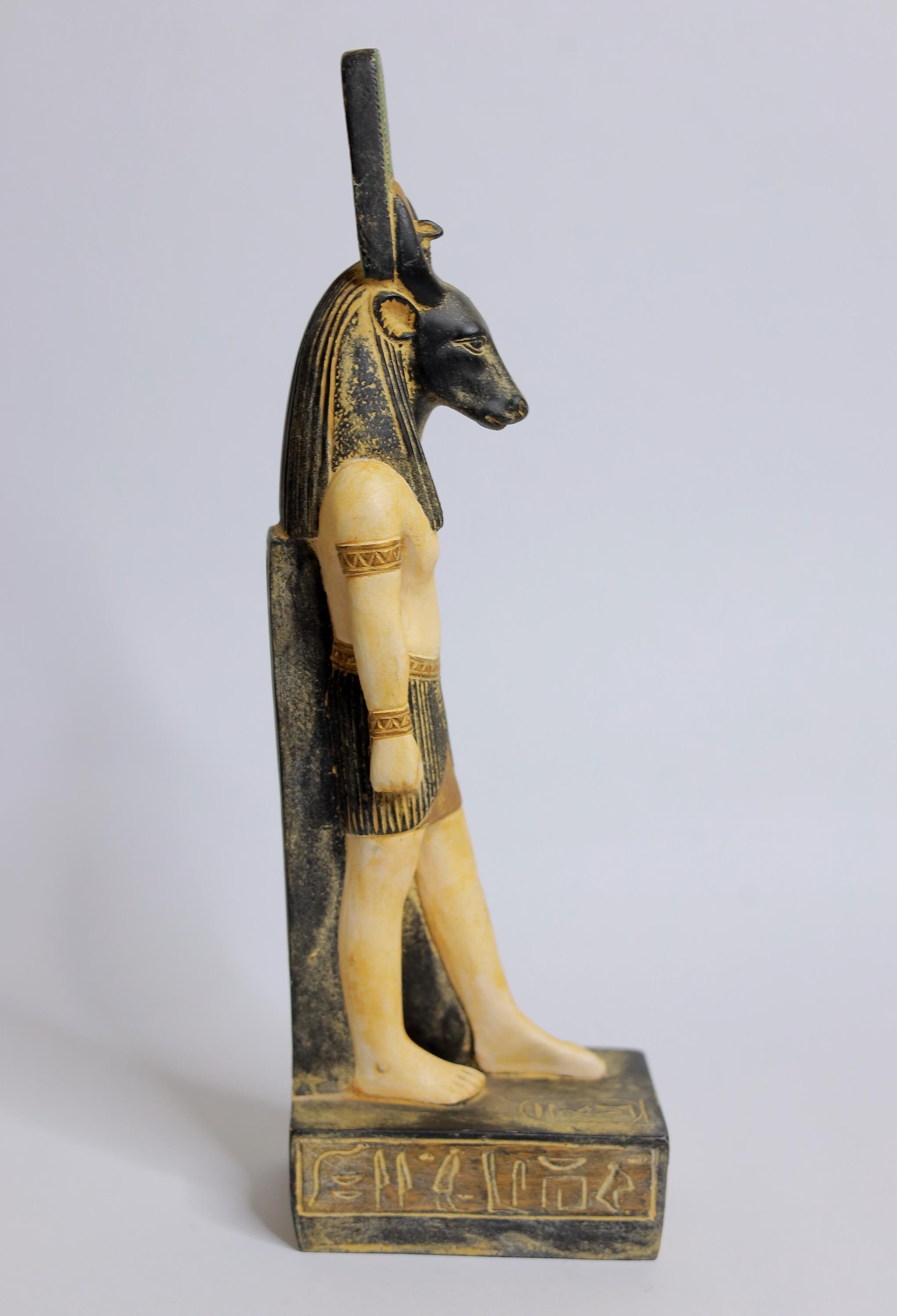 古代エジプト彫刻像：アピス牛豊穣の神手作り彫刻石コレクション