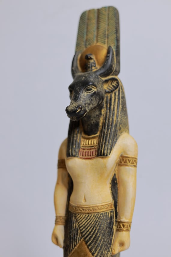 古代エジプト彫刻像：アピス牛豊穣の神手作り彫刻石コレクション