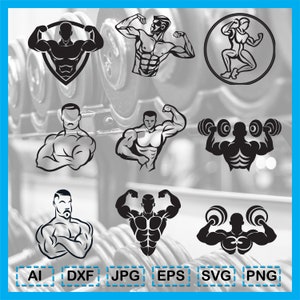 Bodybuilder Svg - Muscles Svg - Bodybuilder Bundle - Fitness Trainer Svg -  Bicep Svg - Workout Svg - Exercise Clipart - Perfect body