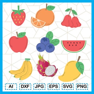 Fruit SVG Bundle / Fruits Vegies Bundle / Fruit Clipart / Realistic Fruits / Fruit Vectors / Fruit Clip Art Set / Fruit Graphic