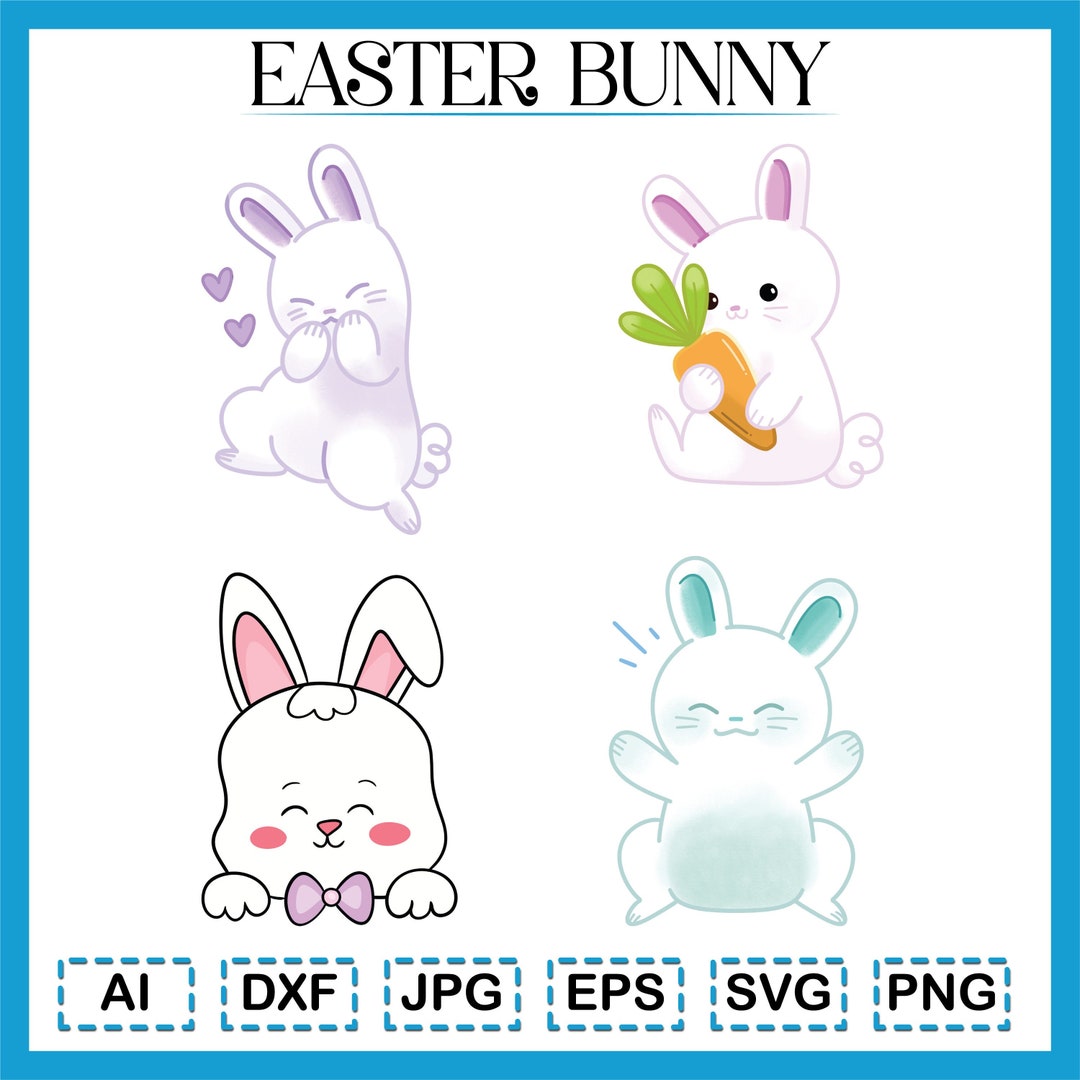 Cute Bunny Svg - Easter Bunny Svg - Rabbit Svg - Easter Bunny Png ...