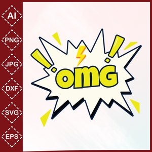 Omg svg \ Omg png \ Omg Cut File \ Omg Eps \ Emotional Svg \ expressions svg \ Digital Download \ SVG Files for Cricut \ Omg Digital