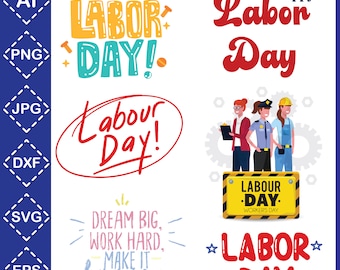 SVG-bundel voor Dag van de Arbeid, ontwerp voor Dag van de Arbeid (digitale bestanden)