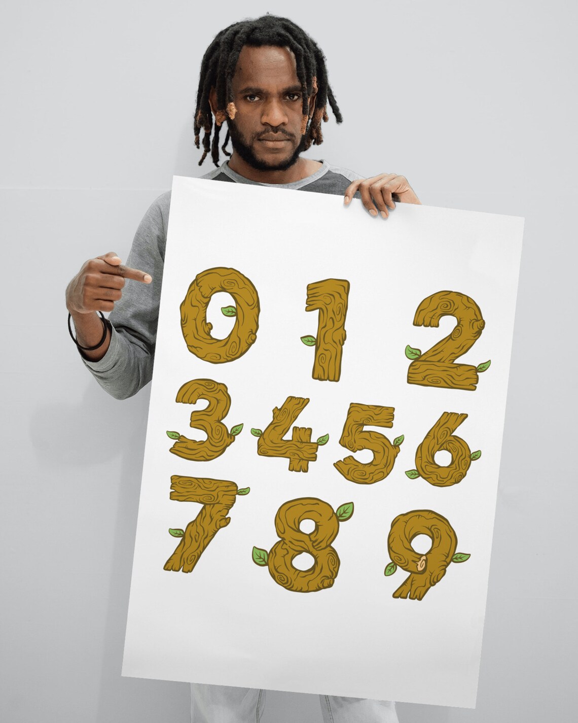 Wooden 0-9 Numbers SVG - Wood Number SVG - Numbers Svg Bundle - Numbers