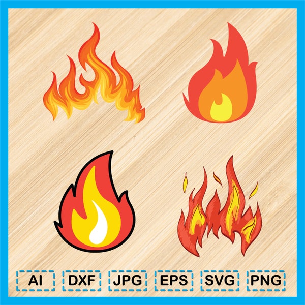 Fire Flame SVG / Fire Flame Bundle / Fire Cut File / Flames Cricut / Flames Silhouette / Fire Cricut Fire Svg Bundle / Digital Fire