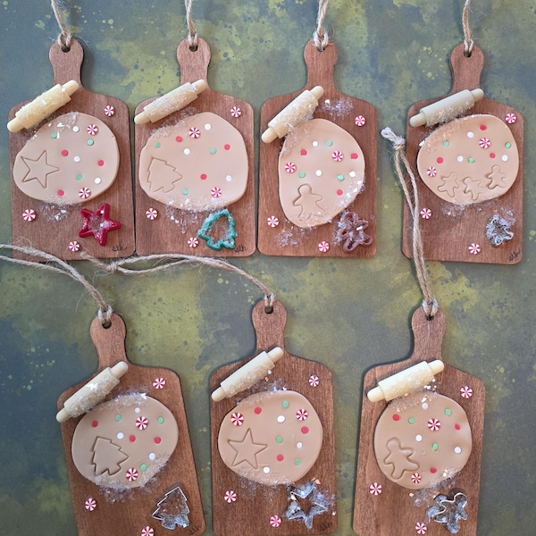 Cookie Baking Christmas Ornament Your choice of cookie cutter shape