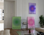 Spiritual Wall Art Prints, Set of 3 Prints, Affirmation Wall Art, Aura Poster, Spiritual Gift, Spiritual Poster, Digital Download.
