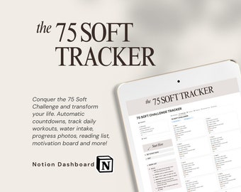 Notion 75 Soft Challenge Tracking Notion Dashboard-sjabloonplanner