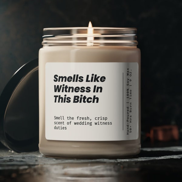 Would You Be My Witness, Witness Proposal Gift, Wedding Party Proposal Candle, Smells Like Candle, Eco Friendly Soy Wax Candle