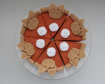 Felt Pumpkin Pie Slice, Felt Food, Play Food, Pretend Play, Play Kitchen