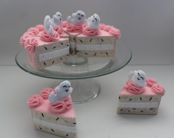 Filz Kuchen, Halloween Kuchen, Filz Essen, spielen Essen, Rollenspiel, spielen Küche, Filz Halloween Dekor