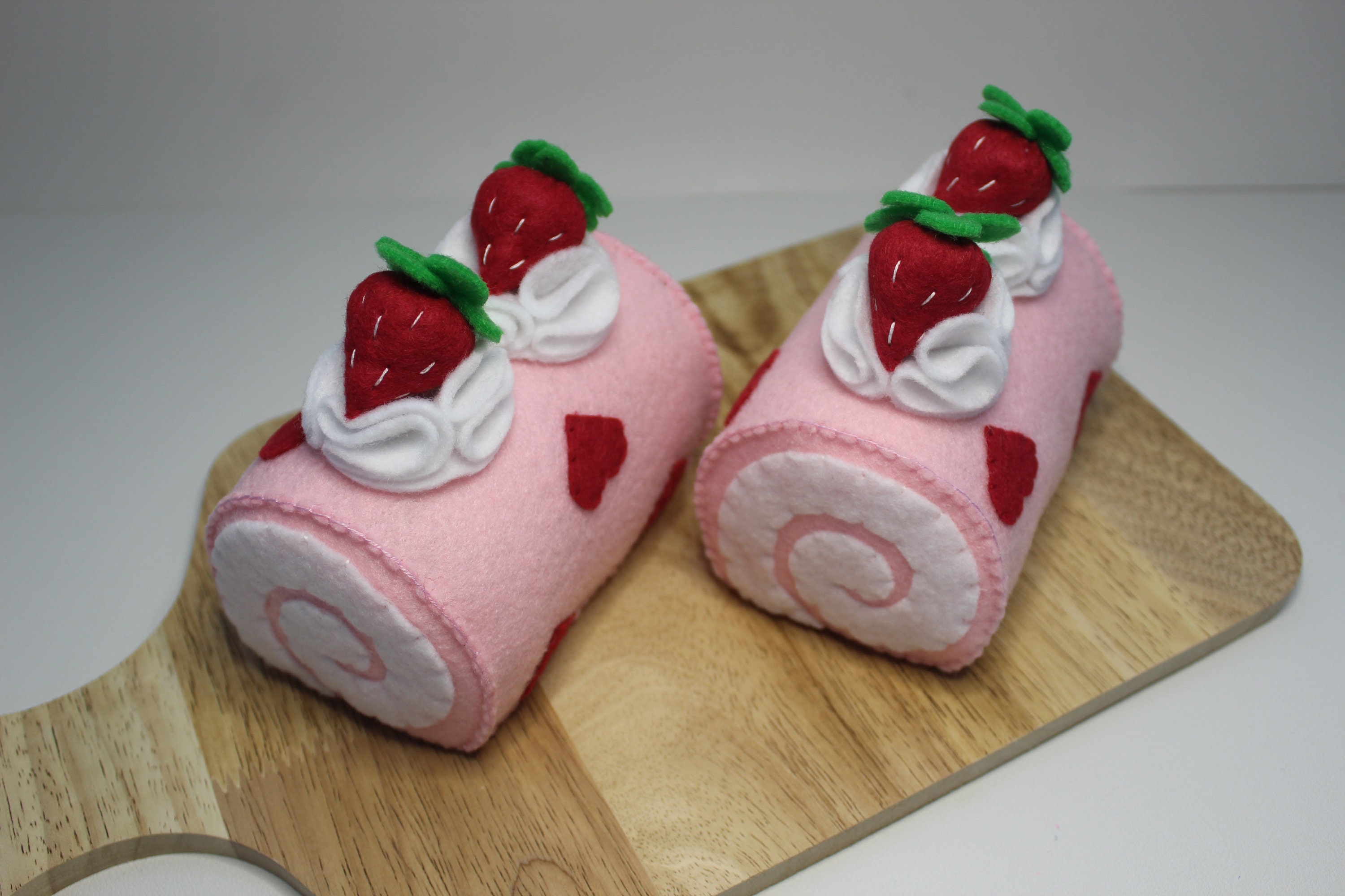 Felt Cake Roll,felt Food, Play Kitchen, Pretend Play, Play Kitchen