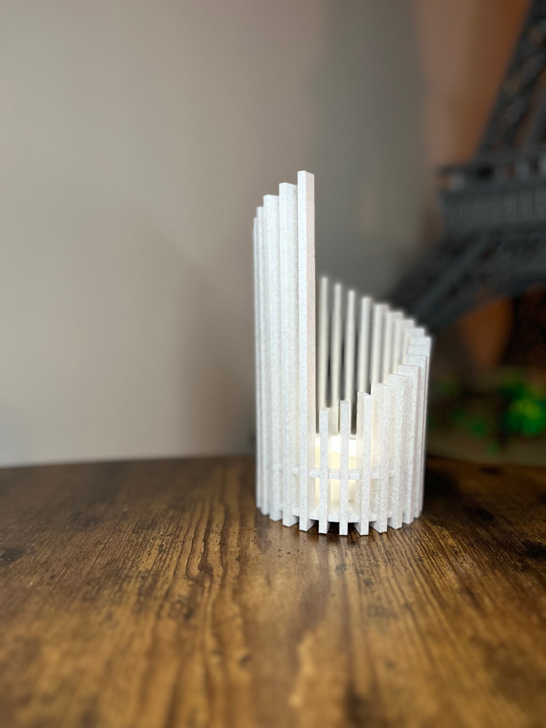 Geometric Tealight Candle Holder With LED Timer Candle Etsy